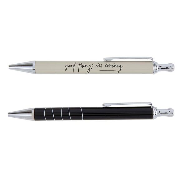 Medium Point Ballpoint Pen Set w/ message Good Things are Coming- Black Ink - Picture 3 of 3